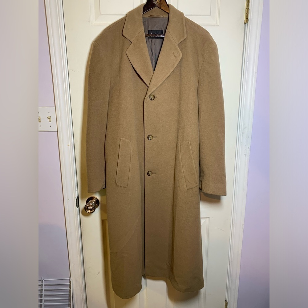 Bugatti camel wool cashmere overcoat jacket